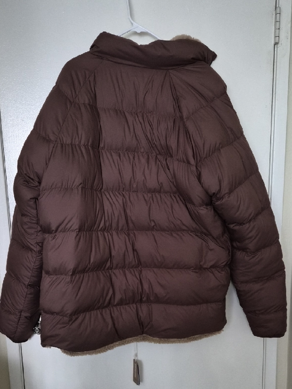 Patagonia Reversible Two-Tone Sherpa Fleece Jacket - Brown & Charcoal - Picture 5 of 6